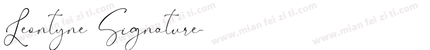 Leontyne Signature字体转换